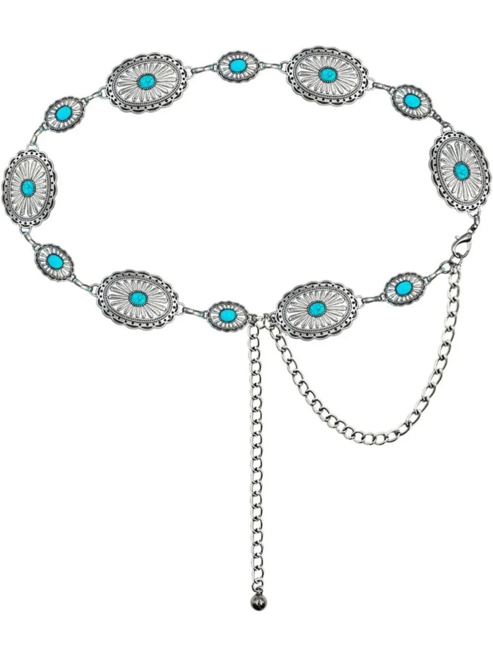 Stylish Western Metal Concho Belt for Women - Perfect for Dresses, Jeans
